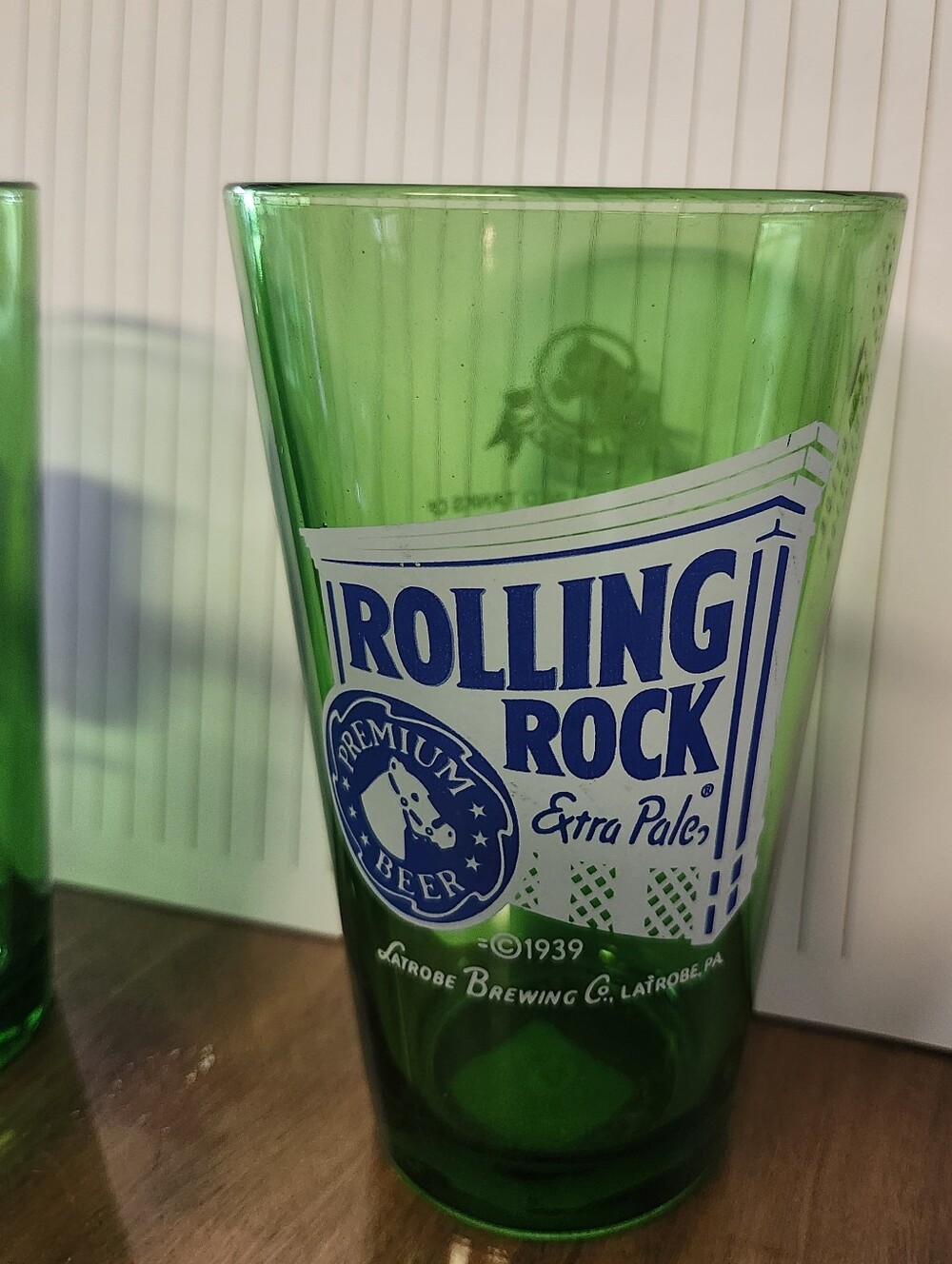 Rolling Rock Green Pint Glass - Set of 2 - Picture 2 of 8